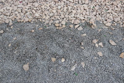 Full frame shot of stones on sand