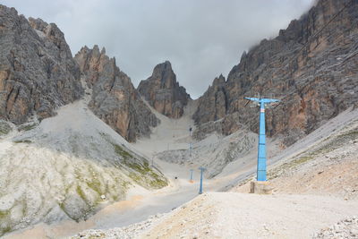 Panoramic view of rocky mountains against sky