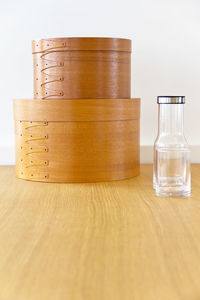 Close-up of bottles on table