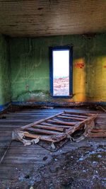 Interior of abandoned house