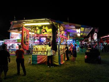 Silhouette of people at night