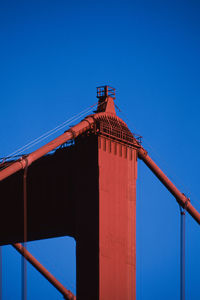 Low angle view of building against blue sky