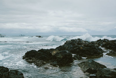 Scenic view of sea against sky