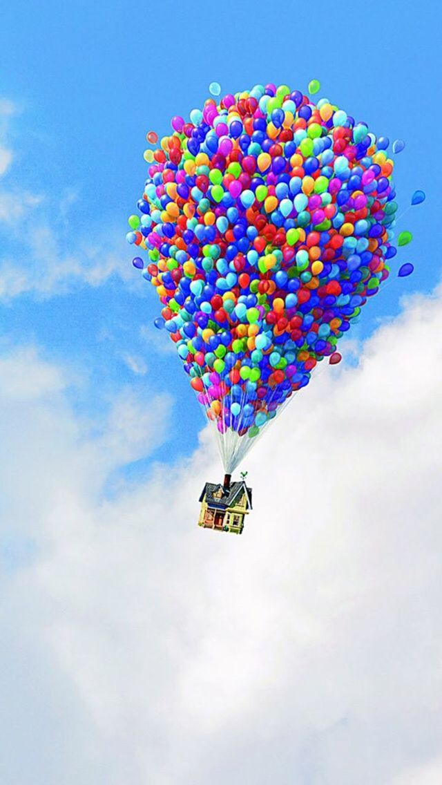 multi colored, blue, low angle view, sky, leisure activity, transportation, mid-air, fun, lifestyles, day, cloud - sky, extreme sports, mode of transport, parachute, adventure, balloon, colorful, flying, sport
