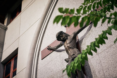 Low angle view of statue