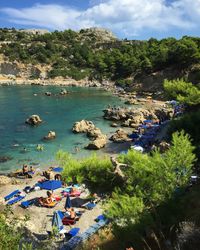 Boats in sea