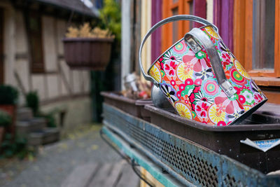 Close-up of multi colored objects for sale in market