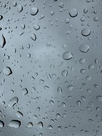 Full frame shot of wet glass window