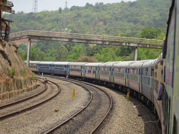 Train on railroad track