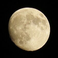 Low angle view of moon in sky