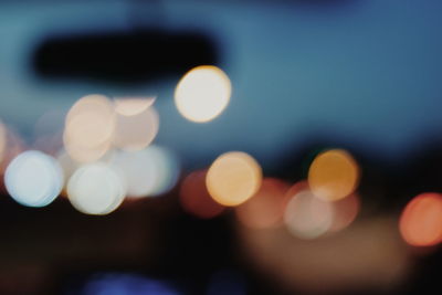 Defocused lights at night