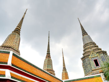 Low angle view of traditional building against sky