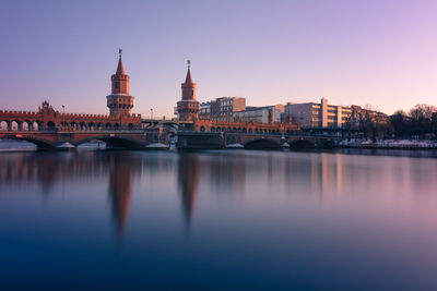 Reflection of buildings in water