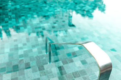 High angle view of swimming pool