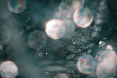Close-up of bubbles in water