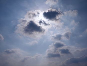 Low angle view of cloudy sky