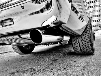 High angle view of car on street