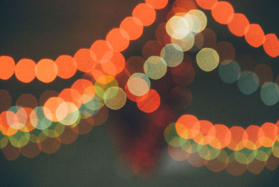 Defocused image of illuminated lights