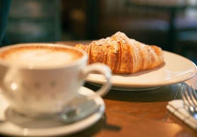 Close-up of coffee on table