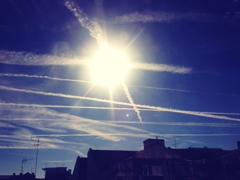 Low angle view of city against sky