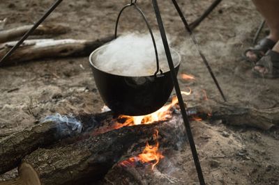 Close-up of preparing food