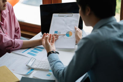 Business colleagues working at office