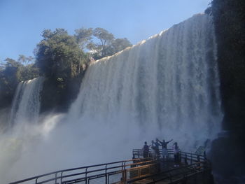 Scenic view of waterfall