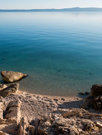 Aerial view of sea against sky