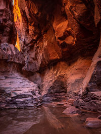 Rock formations in cave