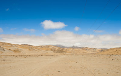 Scenic view of desert against sky