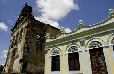 Low angle view of historic building against sky