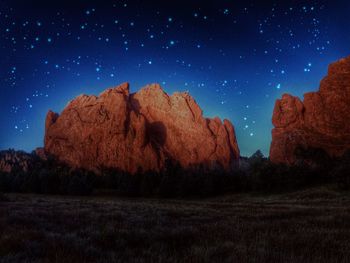 Low angle view of star field at night