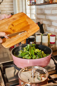 Close-up of food on table