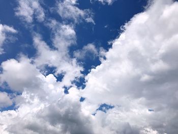 Low angle view of clouds in sky