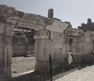 Old ruin against clear sky