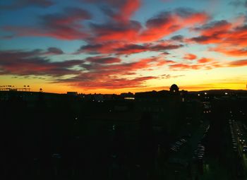 Scenic view of dramatic sky at sunset