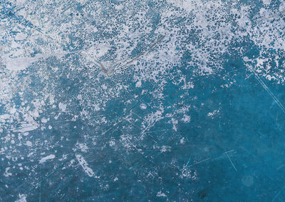 Full frame shot of frozen swimming pool