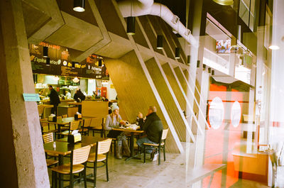 Chairs and tables in cafe