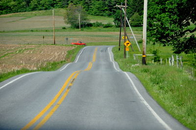 Road passing through landscape