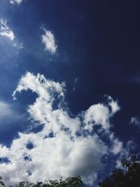 Low angle view of clouds in sky