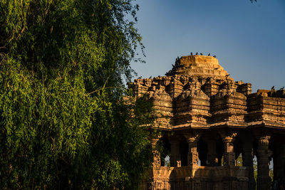 Ruins of temple against sky