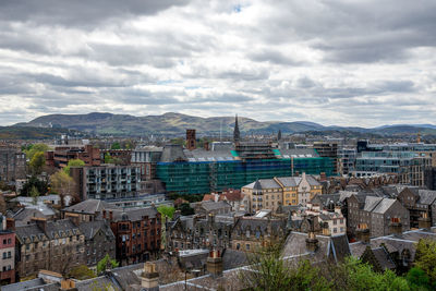 High angle view of cityscape