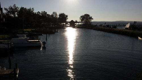 Sun shining over calm sea