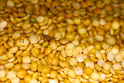 Full frame shot of yellow lentils