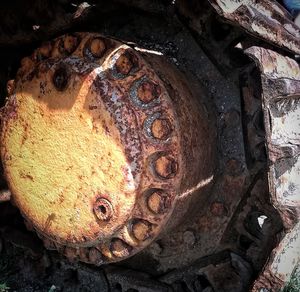 Close-up of old rusty metal