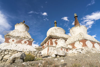 Low angle view of historical building against sky