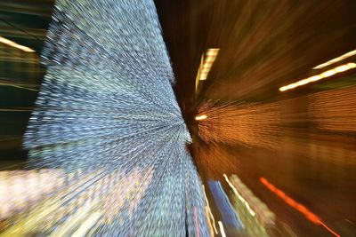Light trails at night