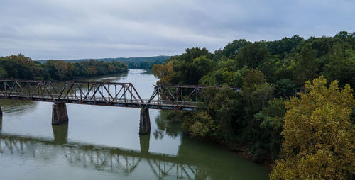 Bridge over river against sky