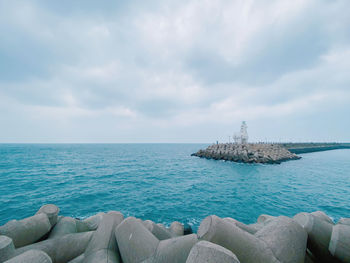 Scenic view of sea against sky