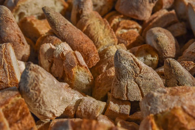 Full frame shot of bread in market